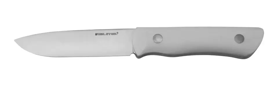 Real Steel Bushcraft III White Convex Fixed Blade